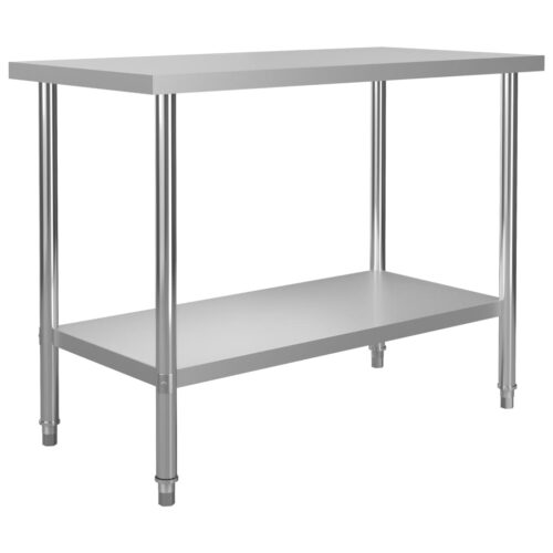 Kitchen Work Table 120x60x85cm Stainless Steel