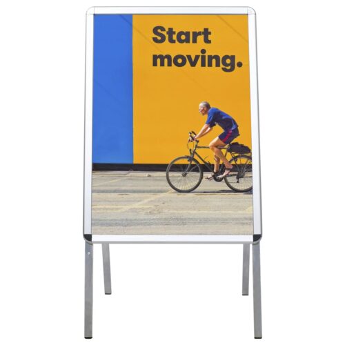 A1 Customer Stopper Poster Stand Aluminium - Image 5