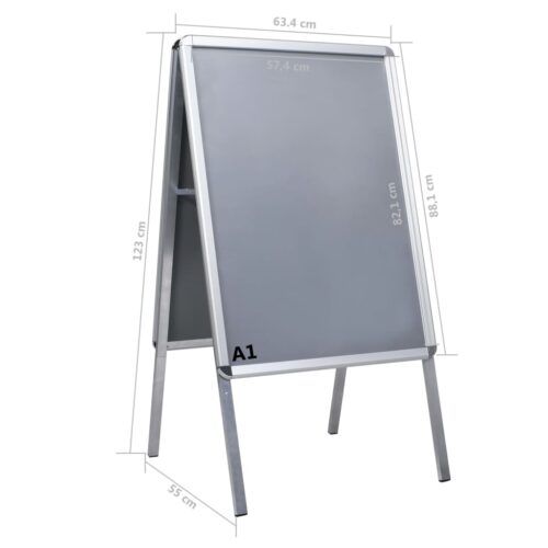 A1 Customer Stopper Poster Stand Aluminium - Image 8