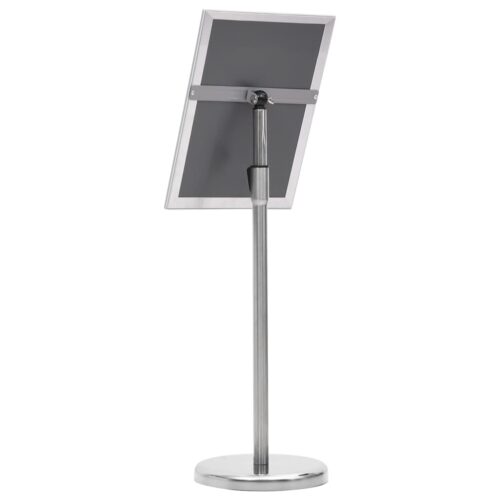 A4 Pedestal Poster Stand Silver Aluminium Alloy - Image 7