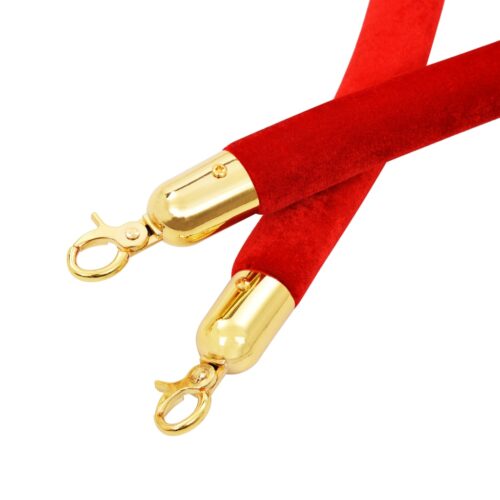 3 Piece VIP Queue Barrier Set Stainless Steel Gold - Image 4