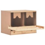 Chicken Laying Nest 2 Compartments 63x40x45cm Solid Pine Wood