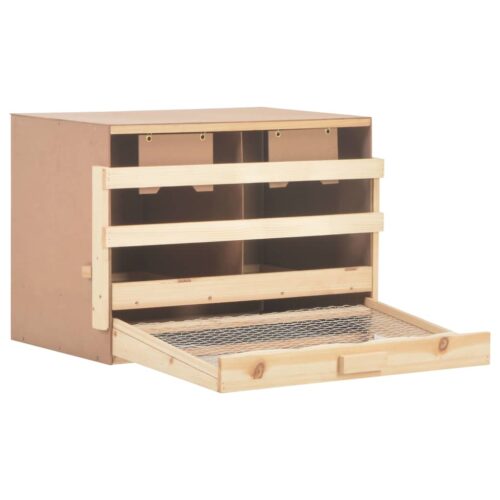 Chicken Laying Nest 2 Compartments 63x40x45cm Solid Pine Wood - Image 3