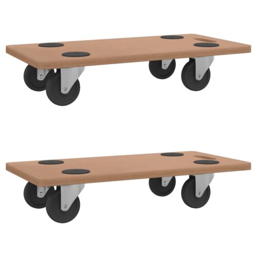 Dolly Trolleys 2pcs Rectangular Engineered Wood