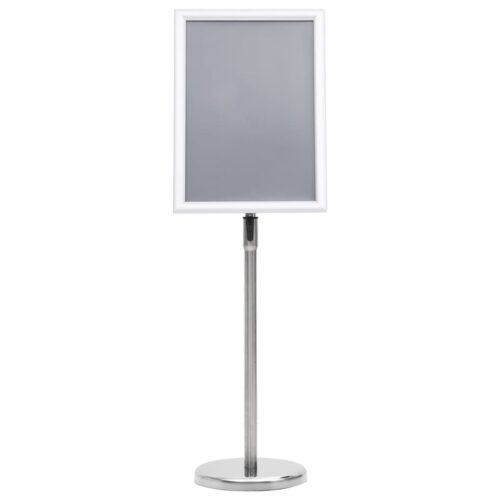 A3 Pedestal Poster Stand Silver Aluminium Alloy - Image 2