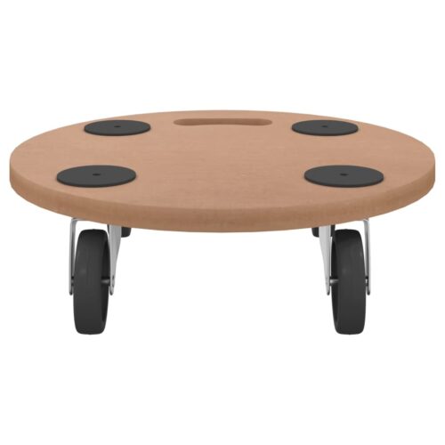 Dolly Trolleys 6pcs Round Engineered Wood - Image 3