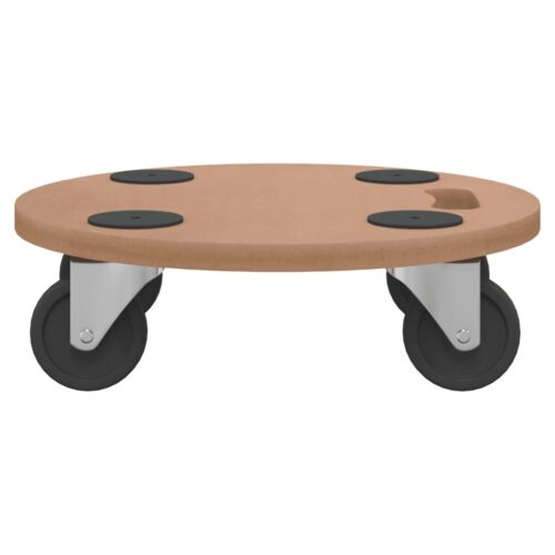 Dolly Trolleys 6pcs Round Engineered Wood - Image 4