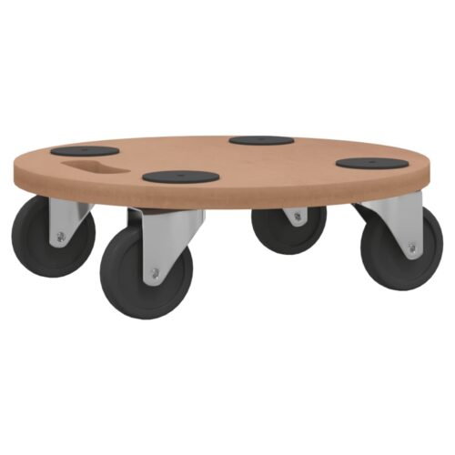 Dolly Trolleys 6pcs Round Engineered Wood - Image 5