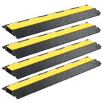 Cable Protector Ramps 4pcs 2 Channels Rubber 101.5cm
