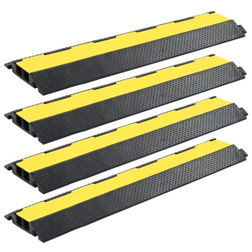 Cable Protector Ramps 4pcs 2 Channels Rubber 101.5cm