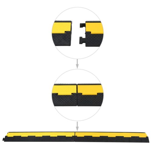 Cable Protector Ramps 4pcs 2 Channels Rubber 101.5cm - Image 4