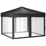 Folding Gazebo Party Tent Outdoor Wedding Tent Canopy Walls Camping Marquee 3x3m