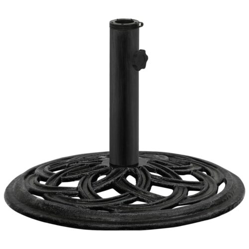 Outdoor Umbrella Base Stand Cantilever Beach Patio Pod Round Black Cast Iron