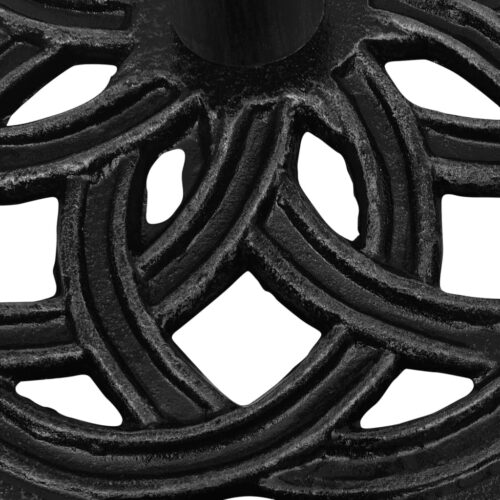 Outdoor Umbrella Base Stand Cantilever Beach Patio Pod Round Black Cast Iron - Image 4