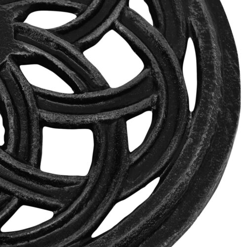 Outdoor Umbrella Base Stand Cantilever Beach Patio Pod Round Black Cast Iron - Image 5
