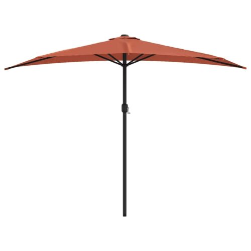 HALF Wall Mount Garden Umbrella Outdoor Patio Cantilever Parasol Terracotta - Image 3