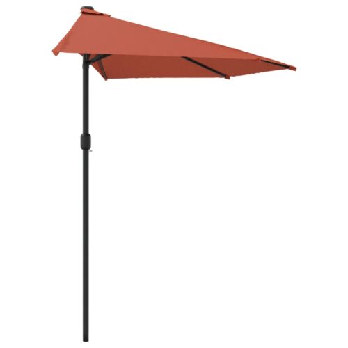 HALF Wall Mount Garden Umbrella Outdoor Patio Cantilever Parasol Terracotta - Image 4