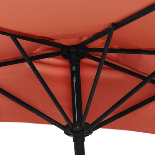 HALF Wall Mount Garden Umbrella Outdoor Patio Cantilever Parasol Terracotta - Image 6