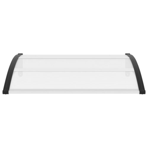 Door Canopy Black Transparent 120x75cm PC - Image 2