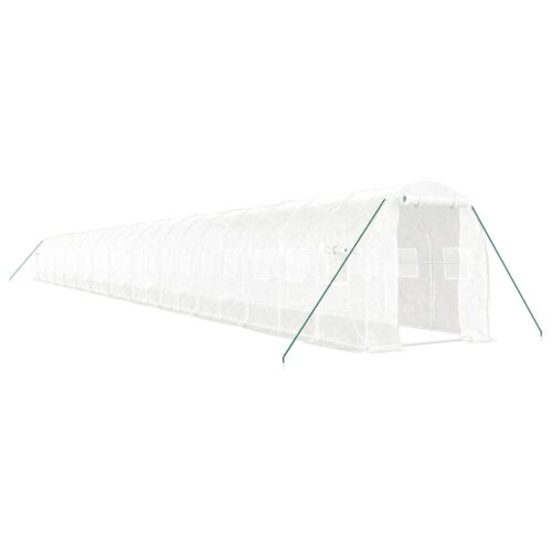 Greenhouse with Steel Frame White 48m 24x2x2m - Image 2