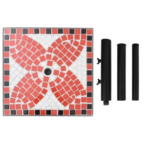 Parasol Base Terracotta White Square 12 kg - Image 5
