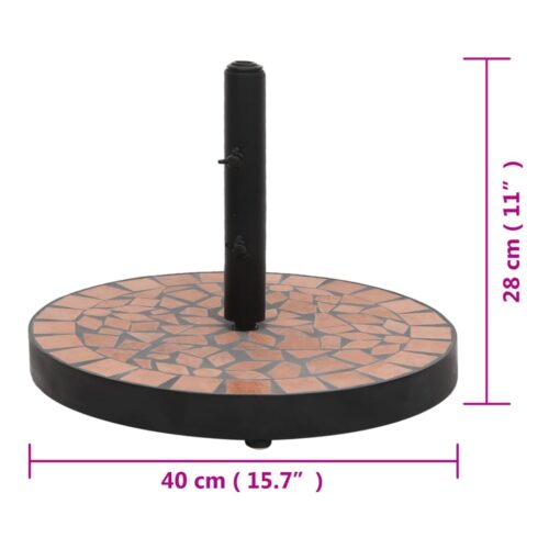 Parasol Base Terracotta Round 12 kg - Image 7