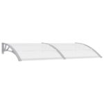 Door Canopy Grey Transparent 200x75cm PC