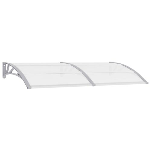 Door Canopy Grey Transparent 200x75cm PC