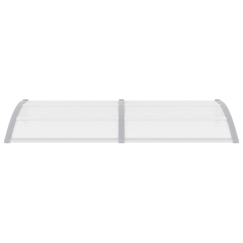Door Canopy Grey Transparent 200x75cm PC - Image 2