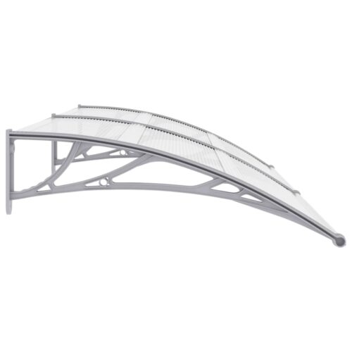 Door Canopy Grey Transparent 200x75cm PC - Image 3