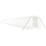 Greenhouse with Steel Frame White 44m 22x2x2m