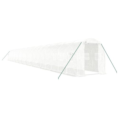 Greenhouse with Steel Frame White 44m 22x2x2m