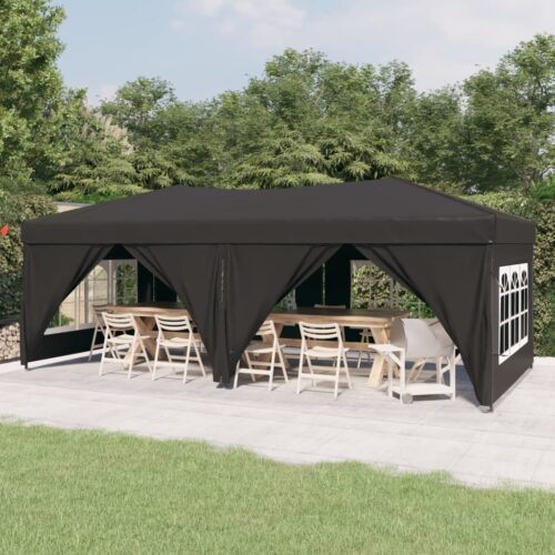Folding Party Tent with Sidewalls Anthracite 3x6m - Image 11