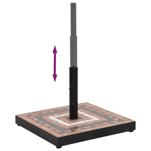 Parasol Base Terracotta White Square 12 kg - Image 4