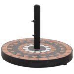 Parasol Base Terracotta White Round 12 kg