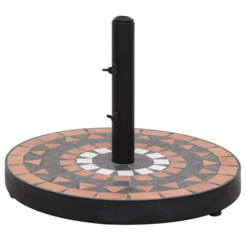 Parasol Base Terracotta White Round 12 kg