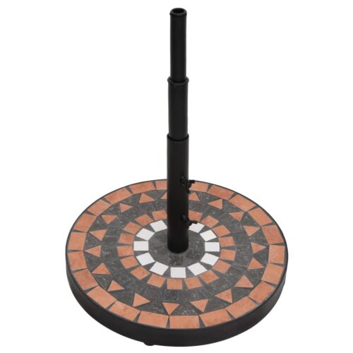 Parasol Base Terracotta White Round 12 kg - Image 3