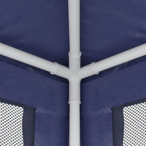 Party Tent with 4 Mesh Sidewalls Blue 3x3m HDPE - Image 6