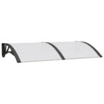 Door Canopy Black Transparent 150x80cm Polycarbonate