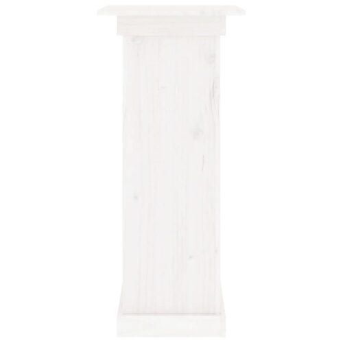 Square Pillar Garden Plant Stand Outdoor Entry Door Flower Pot Display White - Image 4