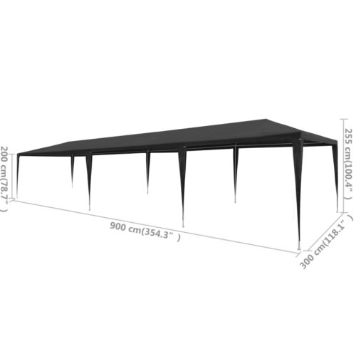 Party Tent 3x9m PE Anthracite - Image 6