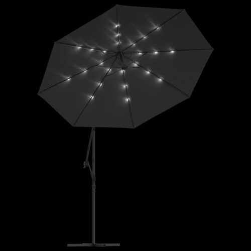 Cantilever Umbrella LED Lights Steel Pole 300cm Anthracite - Image 7