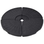 4pcs Fan Shape Outdoor Umbrella Base Stand Cantilever Beach Patio Pods