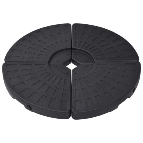 4pcs Fan Shape Outdoor Umbrella Base Stand Cantilever Beach Patio Pods