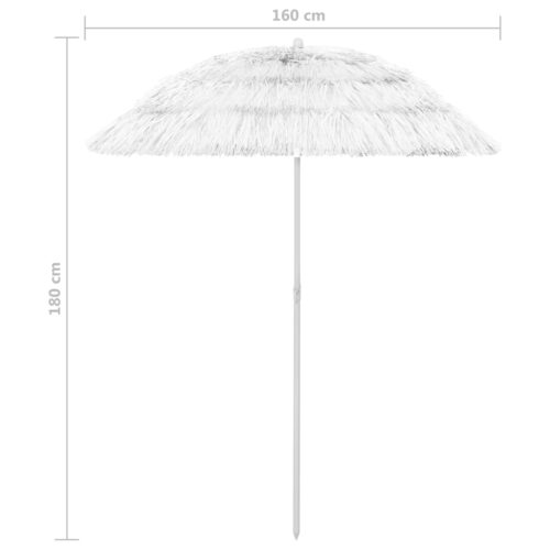 Hawaii Beach Umbrella White 180cm - Image 8