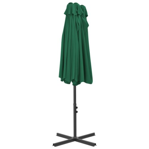 Outdoor Parasol with Aluminium Pole 460x270cm Green - Image 5