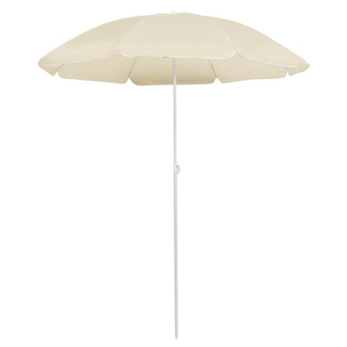 Outdoor Parasol with Steel Pole Sand 180cm