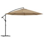 Cantilever Umbrella with Aluminium Pole 350cm Taupe
