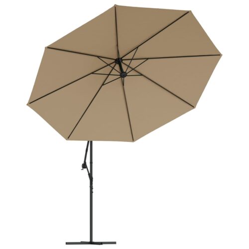 Cantilever Umbrella with Aluminium Pole 350cm Taupe - Image 2