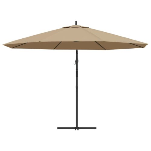 Cantilever Umbrella with Aluminium Pole 350cm Taupe - Image 3
